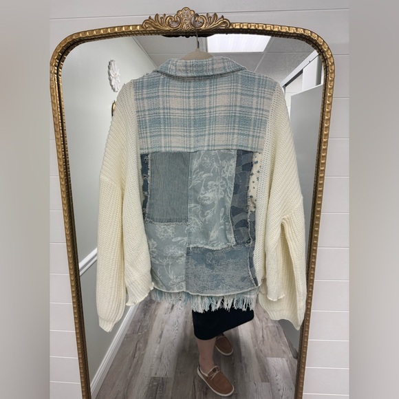 Custom Made Upcycle Patchwork Button-Up Jacket - Picture 4 of 4